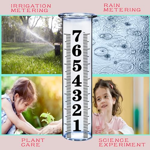 JMBay 7 Inch Plastic Rain Gauge Replacement Tube, Upgrade Freeze Proof Outdoor Plastic Rain Gauges Replacement Tube for Garden Yard Home, Crack Resistance Tube Best pcs Tubes with 1 Clean Brush - color: Plastic rain gauge repalcement tube