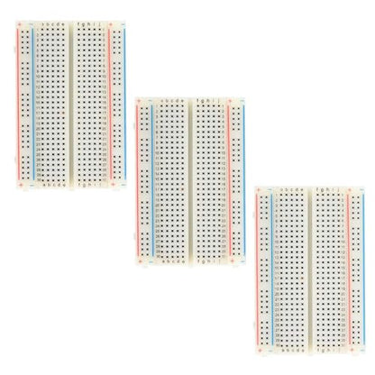 3PCS Universal Breadboard Set 400 Points Contacts Solderless Breadboard Prototype Board Prototyping Shield PCB Circuit Test Board for Electronics Testig DIY