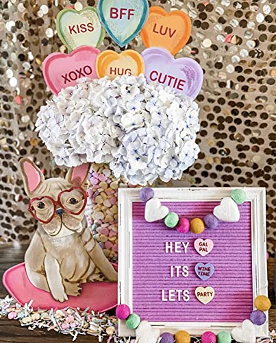 Purple Felt Letter Board Back to School Sign with Rustic Wood White Frame - Farmhouse Letter Board Sign with Stand - Baby Announcement 10x10 Felt Changeable Messages with 350 Set - color: Lilac, size: 10x10 inches