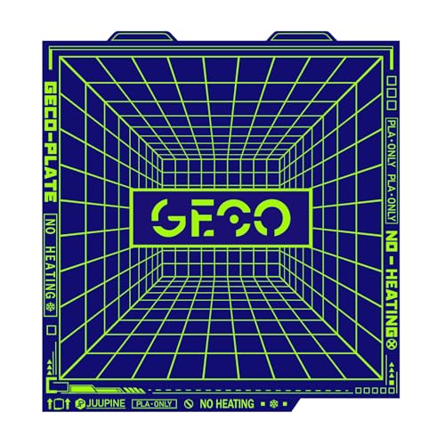 JUUPINE 2025 New Upgraded GECO Plate for Bambu Lab A1 Mini 3D Printer,PLA Cold Plate (No Heating) 184X184mm Magnetic Spring Steel 0℃ Printing Hot Bed No Glue Required. - size: 184x184mm (for A1 Mini)