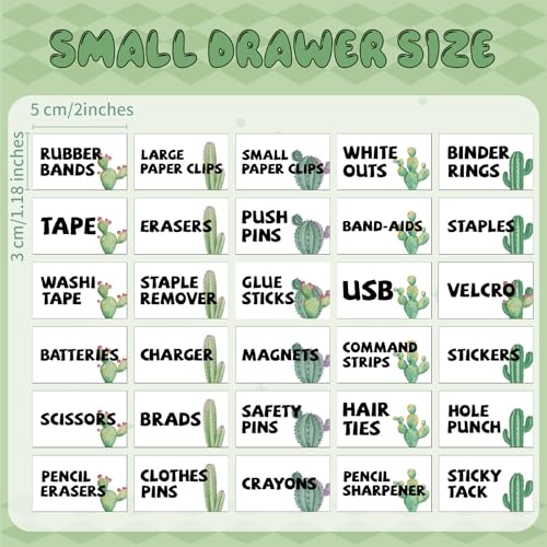 42 Pieces Teacher Toolbox Labels Tool Box Storage Label Classroom Supply Decor for Back to School Teachers Classroom Organization (Catcus) - style: Catcus