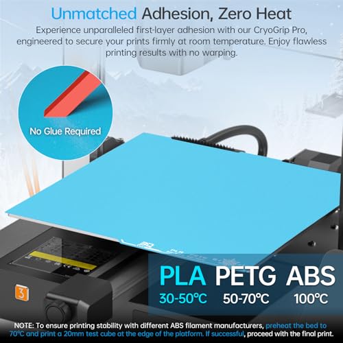 BIQU CryoGrip Pro Frostbite Plate for Kobra 3 Combo/Kobra 3 V2 3D Printer - color: Frostbite, size: Kobra 3