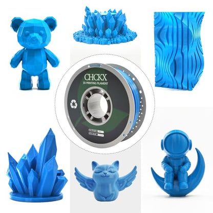PETG 3D Printer Filament 1.75mm, +/-0.02mm Tolerance, 1kg Spool(2.2lbs), Blue - color: Blue, size: PETG