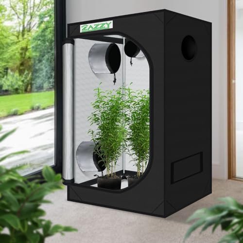 zazzy Hydroponic Grow Tent, 24"x36"x60" Reflective Mylar Grow Tent - size: 24"x36"x60"