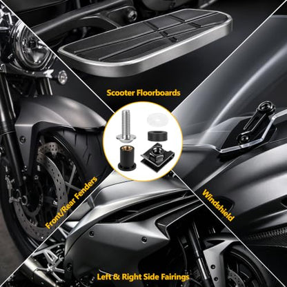209PCS Motorcycle Fairing Bolt Kit, M5 M6, 304 Stainless Steel