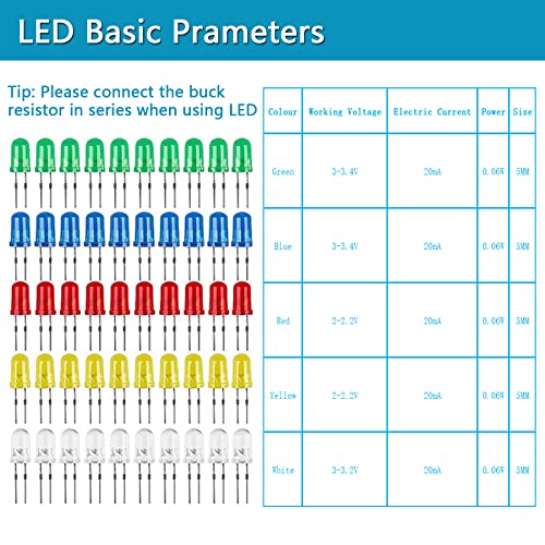 Upgraded Electronics Component Fun Kit Power Supply Module, Jumper Wire, 830 Breadboard, LED,Capacitor,Diode,Resistor,Transistor,Compatible Raspberry Pi, STM32 - size: Arduino starter kit -333pcs