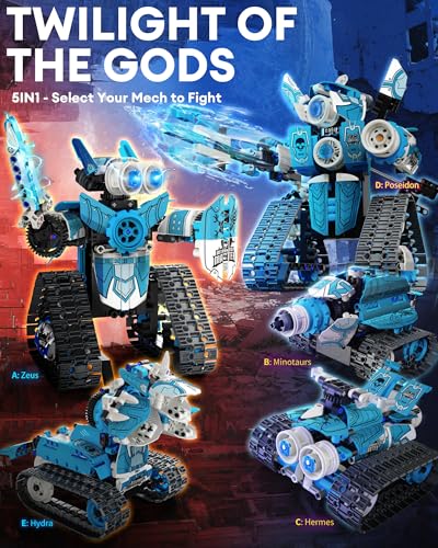Opmind 5-in-1 STEM RC Robot Building Kit - 408PCS, Gift for Boys Ages 8-13