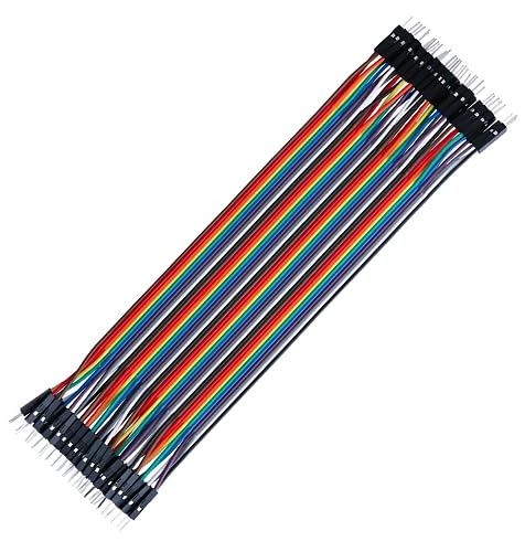 40pcs 30 cm (12 inch) Male to Male Multicolored Dupont Wire Breadboard Jumper Ribbon Cables Kit Compatible with Arduino Projects(M/M) - color: Male to Male, size: 40 PCS - 30 cm