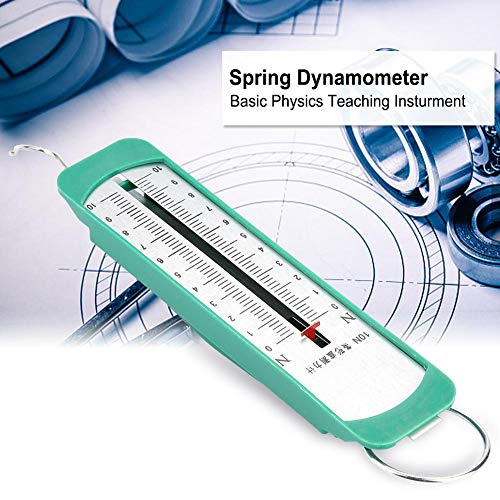 Newton Force Meter Spring Scale - Maximum Capacity 10N, 1 kg, Dual Scale Labeled. Dynamometer Bar Physics Mechanical Experiment Instrument