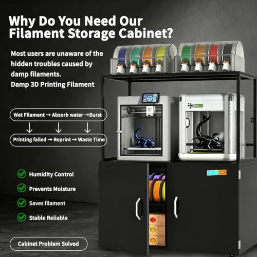 300L 3D Printer Filament Dry Cabinet with Active Dehumidifier - color: 300l Black