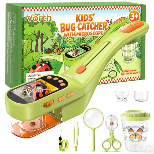 Bug Catcher for Kids with Microscope, Bug Catching Kit-Lemon Green - color: Lemon green