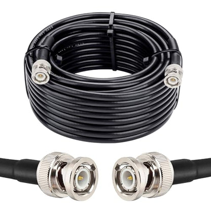 MOOKEERF RG8X BNC Male to BNC Male Coaxial Cable 35FT 50 ohm Ultra Low Loss for Antenna, RF Radio, Modem, Oscilloscope, Spectrum, Analyzer, Signal Generator - size: 35FT