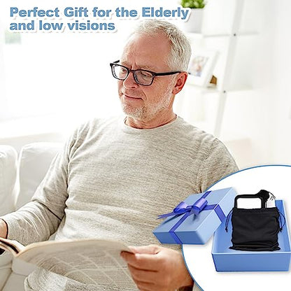 Folding Handheld Magnifying Glass with Light, 3X Large Rectangle Reading Magnifier with Dimmable LED for Macular Degeneration Seniors Reading Inspection Coins Jewelry