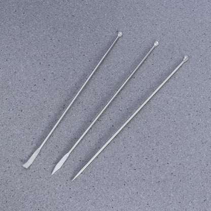 Hemobllo 6-Pack Stainless Steel Reagent Sampling Spoons Spatula Set for Deep Bottle Sampling Powder Scooping Mixing Chemistry Lab and Kitchen Use