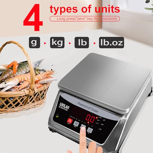 UXILAII Professional Waterproof Scale Stainless Steel Scale 110V 6kg 0.1g - size: 6kg0.1g
