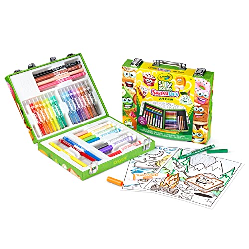 Crayola Silly Scents Mini Inspiration Art Case, Scented Crayons & Markers Set, Art Kit for Kids, Coloring Supplies, Travel Gifts for Kids, Ages 4+ - style: Silly Scents