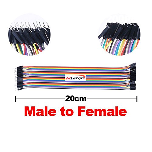 HiLetgo 200pcs/5x40pcs Breadboard Jumper Wires with Male Pin or Female Pin 2.54mm 2.0mm Male Female Pin Mutual Transfer Length 20CM Electronic Jumper Cables Assortment Kit for DIY - size: Small