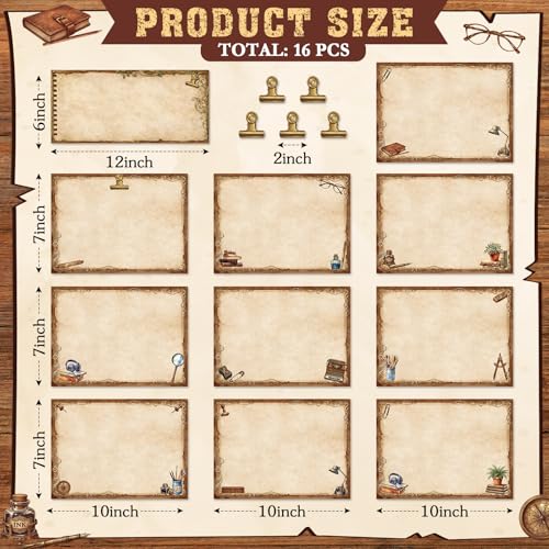 16 Pcs Magnetic Write Wipe Organization Chart, Retro - style: Retro