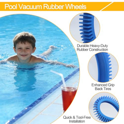 Pool Cleaner Tire Combo Kit for Hayward Pool Vacuums fit for Poolvergnuegen with Super Hump Front 896584000-143 and Rear Tires 896584000-082 Robot Vacuums(2pcs front tires + 2pcs back tires) - color: 2pcs front tires + 2pcs back tires