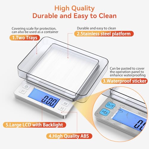 BOMATA 0.01g Small Digital Gram Scale, Upgraded 1kg Jewelry Scale - size: 0.01g/1kg Silver (Battery)