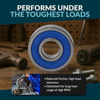PGN R6-2RS (10 Pack) Ball Bearing 3/8" x7/8" x9/32 Chrome Steel Sealed