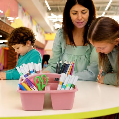 6 Pack 4 Compartment Classroom Caddy with Handle, Groovy - color: Groovy