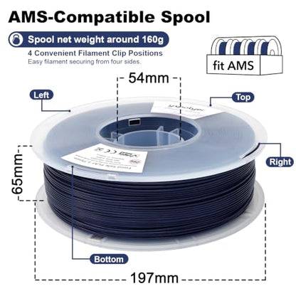 YXPOLYER PLA Plus 3D Printer Filament Food Grade PLA+ Old Glory Blue - color: Old Glory Blue