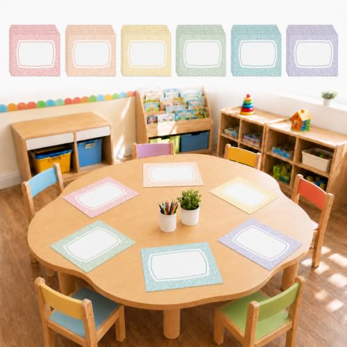 Cinrobiye 24 Pcs Dry Erase Stickers for Classroom Tables, Reusable Writable Decals with 2 Scrapers, Waterproof Dry Erase Spots for Desks, Whiteboards, Walls, Teacher Classroom School Supplies - color: Composition