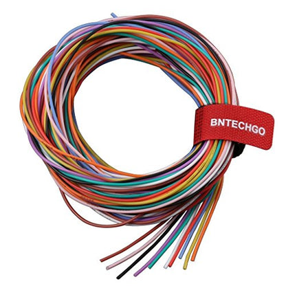 BNTECHGO 26 AWG Silicone Wire Kit 10 Color Each 10ft Stranded Tinned Copper - size: 10 colors each 10ft, style: 26 silicone wire
