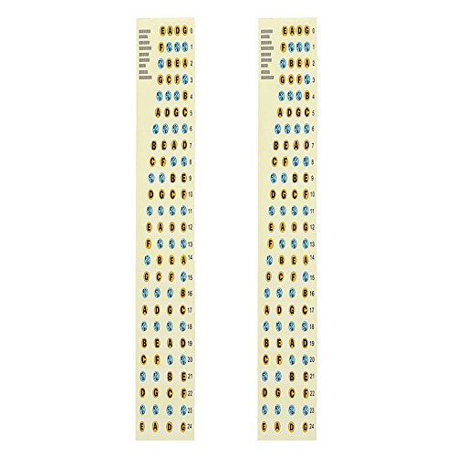 2Pcs Guitar Sticker Guitarra Fingerboard Stickers Bass Fretboard Scale Note Label Fret Sticker Bass Practice Guitar Accessories