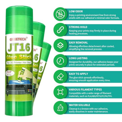 Geeetech 6‑Pack 3D Printer Glue Sticks, 36g, Enhanced First Layer Adhesion - color: 6 PC