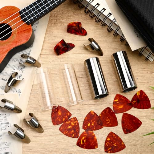 AUGSHY Guitar Slide,Guitar Accessories Kit Set - color: Multicolor 3