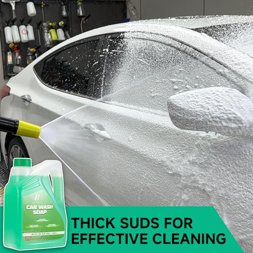 M MINGLE Pressure Washer Gun with Foam Cannon, 64 Fl Oz Car Wash Soap - color: yellow+green