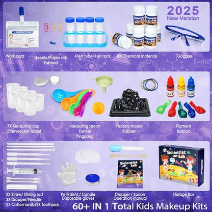 Kids Science Kit STEM Toys - Science Kits for Kids Age 6-8-12, 70 Science Lab Experiments Educational Games, 60+ PCS Science Toys, Christmas, Birthday Gift for 6-12 Year Old Boys Girls