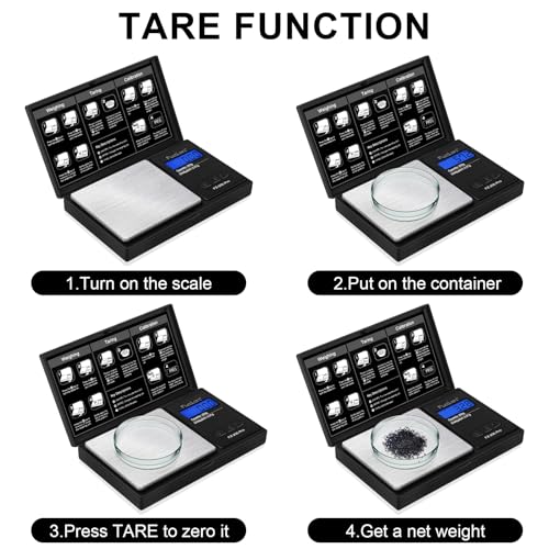 Fuzion Digital Pocket Gram Scale 0.01g x 200g, with 100g Calibration Weight - color: Black
