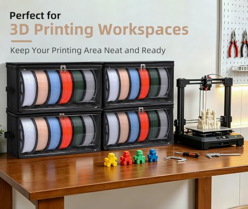 Filament Storage Box, 4 Packs Hold Up to 24 Rolls