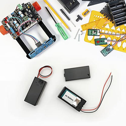 VWEICYY 9V Battery Holder,9V Battery Connector with Switch,9 Volt Battery Holder with Leads，Widely Used in Student Experiments,LED Strips or Other Devices with 9V Batteries (3 Pack) - style: 3 PACK