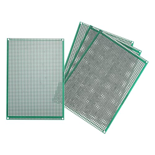 MECCANIXITY 4Pcs Breadboard Solderable 150mm x 100mm Green Circuit PCB Board Double Sided Tin-Plated PCB Prototype Board for Electronics Prototyping, DIY Circuits Projects - color: Green, size: 150mm x 100mm