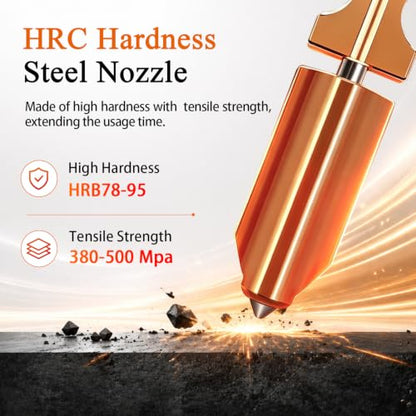 3PK 0.4MM AD5X Nozzle Hardened Steel Kit and 1PK Hotend Heating Assembly - style: 3 Set