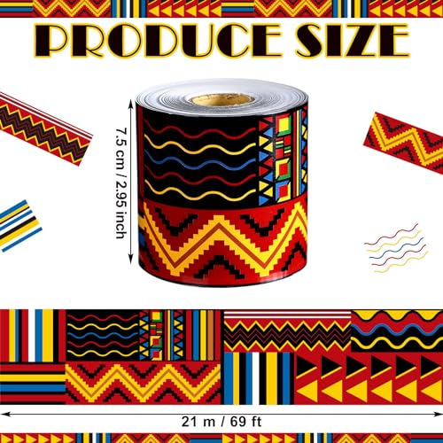 Outus 68 ft Juneteenth Day Bulletin Board Borders, 2.99 Inches - size: 2.99 Inches, style: Africa American