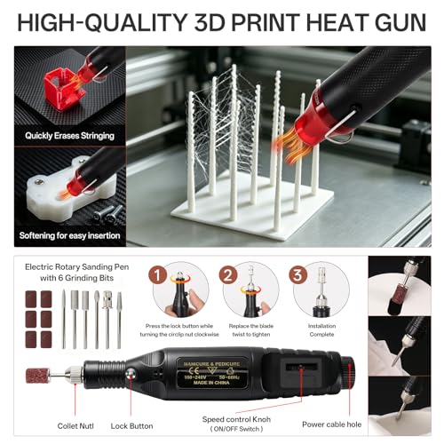 132Pcs 3D Printer Tools Kit with TPU Storage Case,3D Printer Accessories