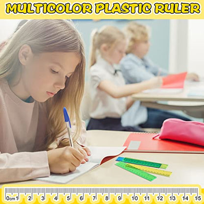 Teling 192 Pack Rulers Bulk for Classroom,Kids School Supplies,6 Inch - size: 6 Inch