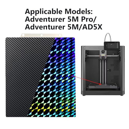for Adventurer 5M Pro/AD5X 3D Printer Build Plate PET and H1H Bed - color: Multicolor