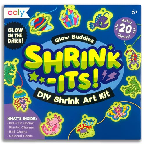 Ooly DIY Shrink Art Charms Kit, 28 Pc - Glow Buddies - color: Glow Buddies