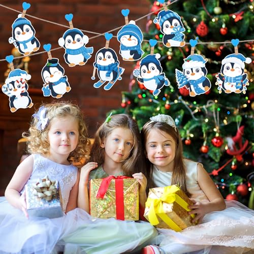 48Pcs Winter Penguin Cutouts, Cute Penguin Paper Cut Outs Bulletin Board Decor for Winter Christmas Holiday Home Office Classroom Chalkboard Window Wall Door Decor - style: Penguin