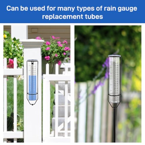 2 Pack Plastic Rain Gauge Replacement Tube - color: Clear Tube
