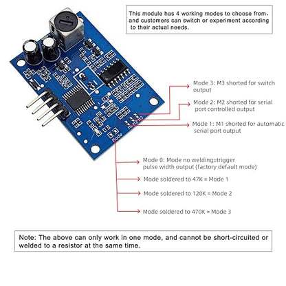 2PCS JSN-SR04T 23-500cm Integrated Ultrasonic Distance Measuring Sensor Transducer Module High Precision Waterproof Compatible with Arduino, MCU