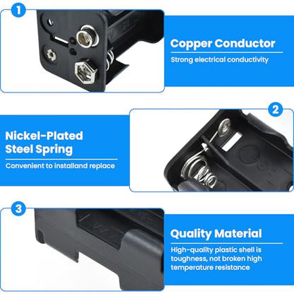 SDTC Tech 2/4/6/8 x 1.5V AA Battery Holder with Snap Connector Kit - size: 2 4 6 8 Slot Kit