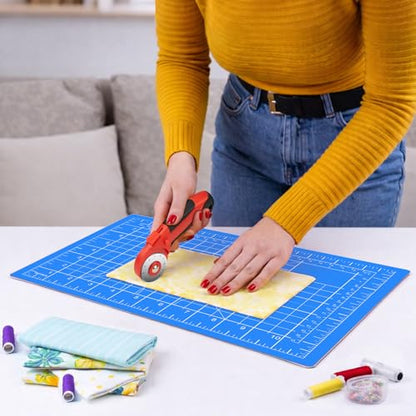 DIYSELF 8in×6in Cutting Mat, Self Healing Cutting Mat, A5 Craft Mat - color: Blue, size: 8"L x 6"W
