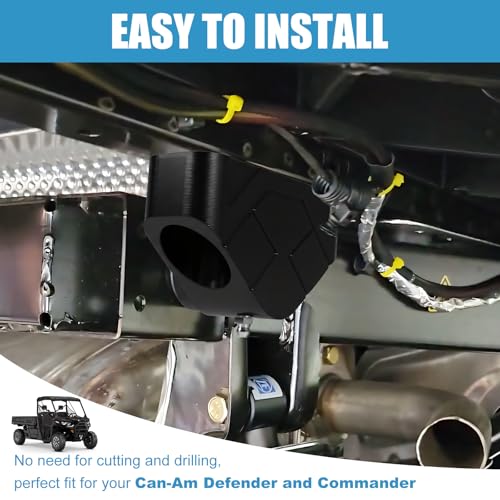 UTV Aluminum Dump Bed Hinge Kit Compatible with 2016-2026 Can-Am Defender Commander Accessories, Heavy Duty Bed Hinges Mount Set, SXS Support Pivot Hinge Replacement, Easy Install (Black) - color: Black
